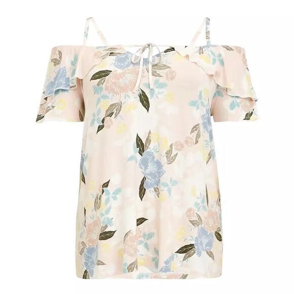 Torrid super‎ Soft Knit Floral cold shoulder size 00 NWT - Picture 4 of 14